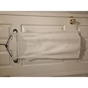 Trio size 4 , White Sleeveless Lace Sheath Dress